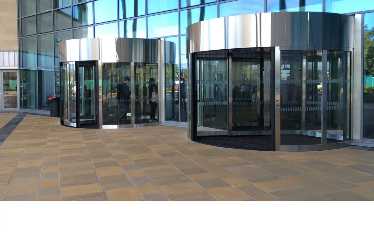 High Capacity Revolving Door at a Scottish education facility